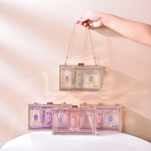 2021 Fashion Personality Painting Small Clutch Bags for Women Party Purses Transparent Acrylic Bag Luxury Crossbody Bag