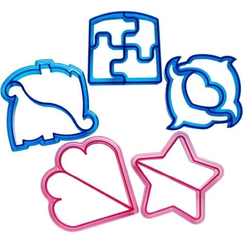 5pcs/set Sandwich Crust Cutters Cake Bread Biscuit Food Cutter Mold Kitchen Accessories Fruit Cutter Mould Home Decoration