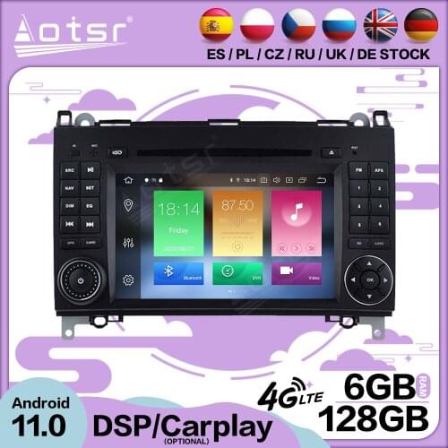 6+128G Carplay Android 11 For Mercedes Benz B200 B-class W245 B170 GPS Screen Video Player Radio Receiver Audio Stereo Head Unit