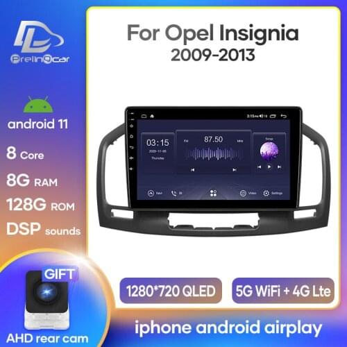 Prelingcar Android 10.0 For Buick Regal Opel Insignia 2009-2013 Car Radio Multimedia Video Player GPS Navigation NO DVD 2 Din