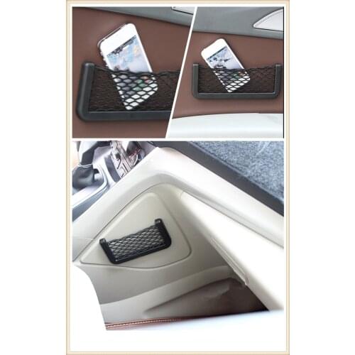 Car seat side back elastic mesh bag mobile phone holder for Jeep Renegade Cherokee Wrangler Compass Patriot