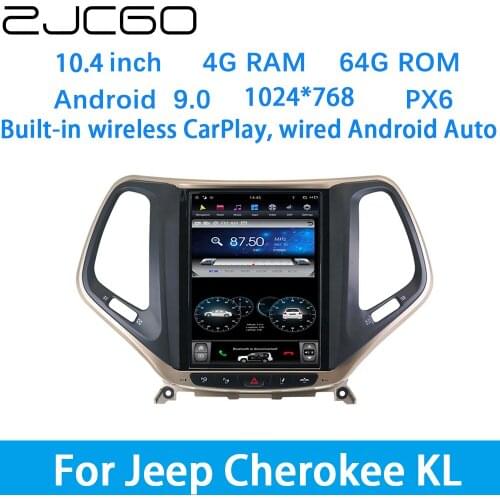 ZJCGO Car Multimedia Player Stereo GPS DVD Radio Navigation Android Screen System for Jeep Cherokee KL 2014 ~2020