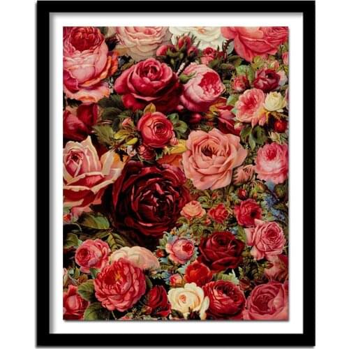 Diy 5d diamond Painting rose Wall Art Decoration,Home Decor diamond embroidery rose flower Wall Picture For Living Room stickers