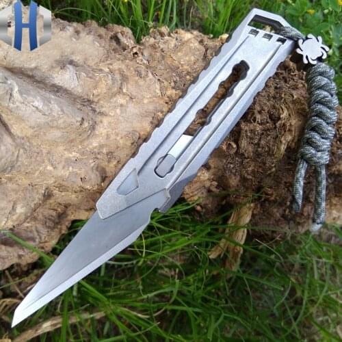 Titanium Alloy Knife Cut Wallpaper Express Opener Cut Demolition Envelope Curved Metal EDC