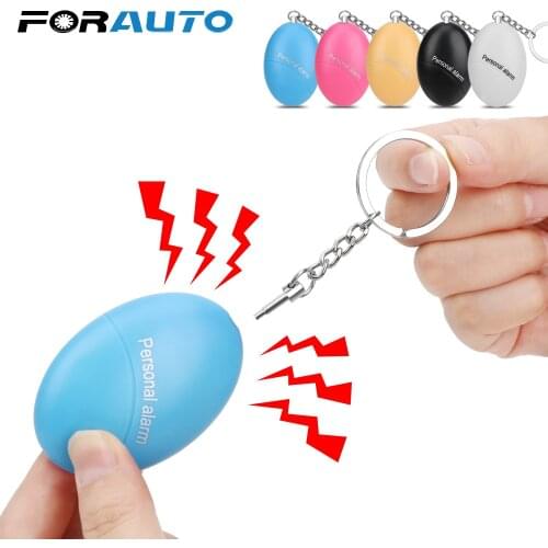 FORAUTO Key Chain Scream Loud Keychain 120db Car Key Rings Self Defense Alarm Emergency Alarm Girl Women Security Protect Alert