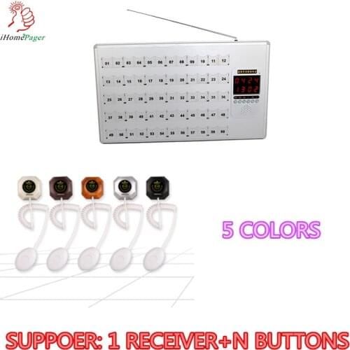 Hot Sale High Quality Wireless Call Button System With Receiver Nurse Call Button for Sanitarium Beadhouse Hospital Call System