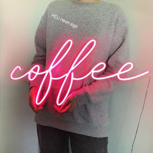 Coffee Cusrom LED Neon Signs Wall Decor For Cafe Bar Club Drink Shop Bedroom Party Light Signs