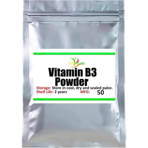 Best selling 100% nicotinamide vitamin B3 powder, improve skin, lower cholesterol, anti-aging.package