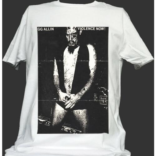 GG ALLIN PUNK ROCK HARDCORE METAL T-SHIRT fear black flag circle jerks S-3XL Classic