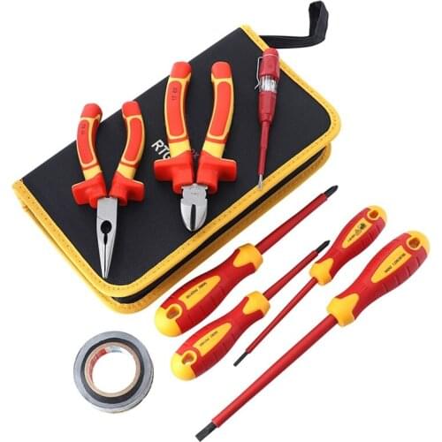 Multifunction Hi-Spec Insulated Pliers and Screwdriver Set Magnetic Screwdriver Industry Plier Electrician Hand Tool Set