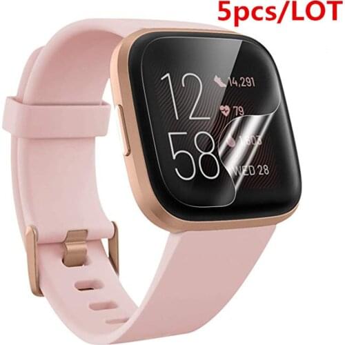 5pcs Soft TPU Full Screen Protector For fitbit versa 2 Sport Smart Watch TPU Ultra-thin Explosion-proofGuard Film Cover