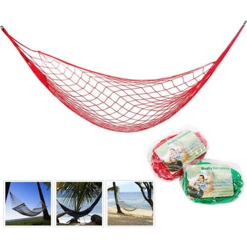 Single Nylon Hammock Adult Camping Outdoor Backpacking Travel Survival Garden Swing Hunting Sleeping Bed Portable Hammock