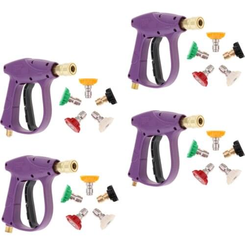 Pressure Washer Gun Power Washer Spray Gun 5 Nozzles Quick Connector Cleaning Tools for Pressure Washer