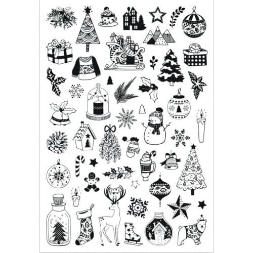 Christmas utenciles Transparent Clear Silicone Rubber Stamp Seal DIY Scrapbooking photo Album A0795