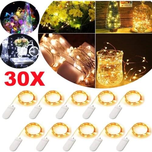 30/20/10/1PCS 10 LED Copper Wire LED String lights Holiday lighting Fairy Garland For Christmas Tree Wedding Party Decoration