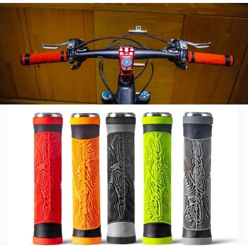 VIP Wholesale Dropshipping Bike Handlebar Grips Non-Slip Ergonomic Design Silicone Bike Grips for MTB, BMX with Bar End Caps
