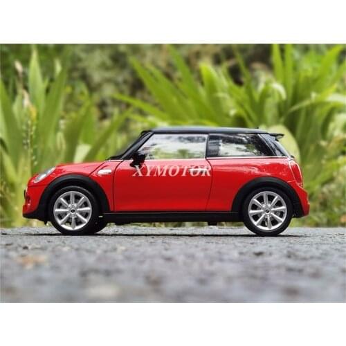 Welly 1/18 For BMW Cooper S Mini hatch Diecast Car Model Kids Toys Gifts Red/Yellow Collection Display Ornaments