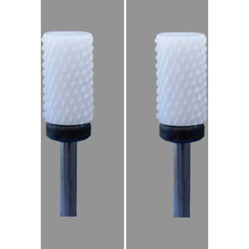 White-4PCS -Ceramic Nail Drill Bit - Large Barrel Bit - (0080.066)