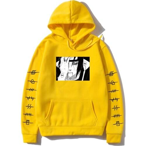 Japanese Streetwear Men Hoodies itachi pullover Sweatshirt Fashion Casual hoody 2020 Autumn Winter Hip Hop Men Clothes