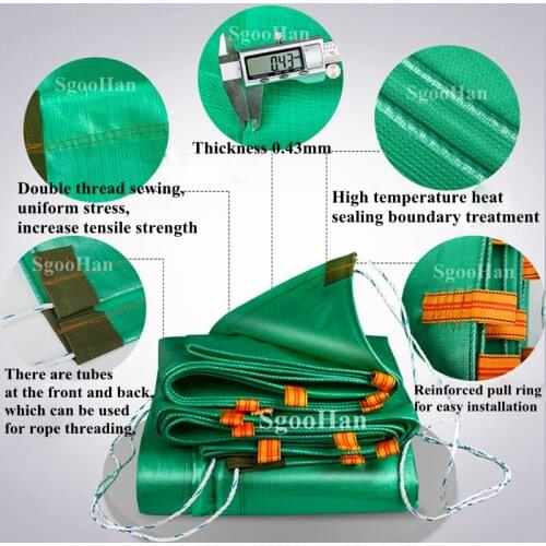 Green Truck Tarpaulin Freight Car Rainproof Cloth Container Outdoor Awning Boat Cargo Ship Waterproof Cloth Sun Shade Sail Shed