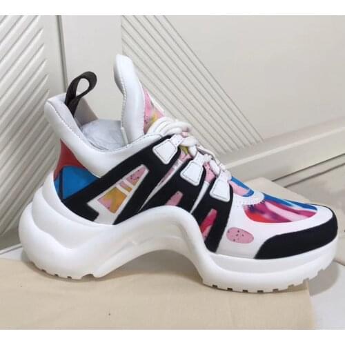 2021 Shoes Women Designer Sneakers Casual Shoe 2020 Genuine Leather Lycra Women flats Footwear Walking Shoes Vulcanized Shoes