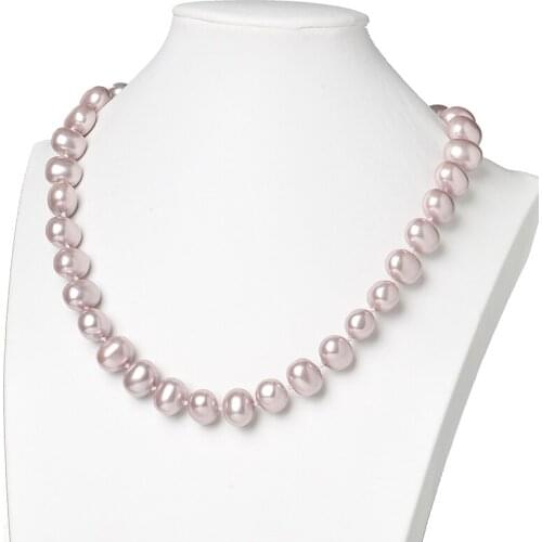 11*15 MM Pure Black Cute and cute Small shell Beads Add Near Elliptical bigger Milky white beads shell Beads Necklace