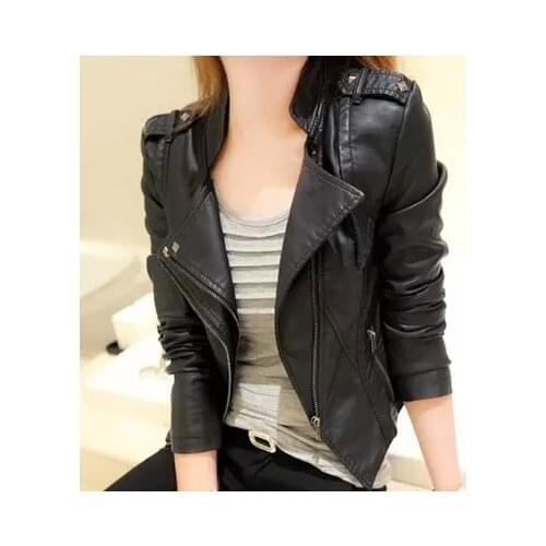 ZHUISHU Women's Leather Jackets