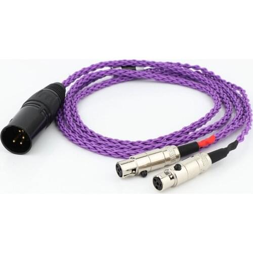 1PC XLR Balanced Earphone Headphone Upgrade Cable Silver Plated for Audeze LCD-3 LCD3 LCD-2 LCD2 LCD-4