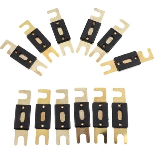 12 Pieces Universal Car Truck Audio Blade 300Amp ANL Type Fuse Gold Plated