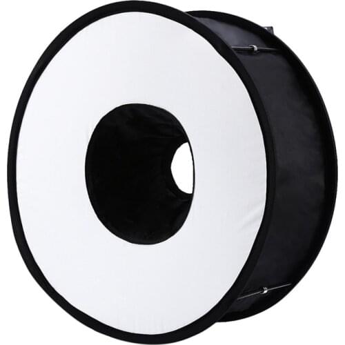 45cm Foldable Ring Speedlite Flash Diffuser Macro Shoot Round Softbox for Canon Nikon Sony Pentax Godox Speedlight