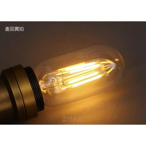 6PCS 4W Long Lasting Industrial Vintage T45 Edison LED Bulb E27 360 Degree Warm White
