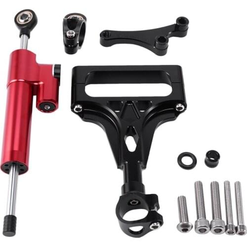 Motorcycle Aluminium Steering Stabilizer Damper Mounting Bracket Kit for Kawasaki Z1000 Z750 2003-2009