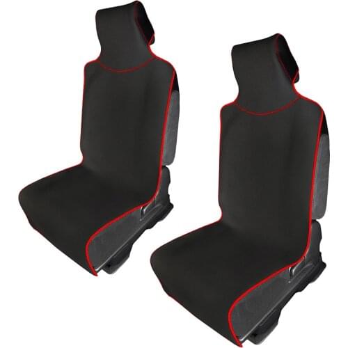 AUTOYOUTH New 2PC Car Seat Cushion Car Protector Hot Sale Universal Fit For All Types Seats SUVS Waterproof Protection Black/RED