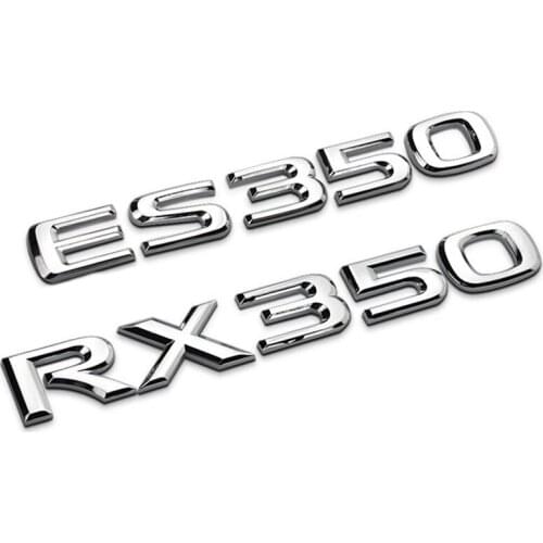 Auto Sticker Decoration For Lexus ES350 RX350 3D Chrome Metal Displacement Vehicle Logo Sticker Emblem Car Rear Tail Badge Decal