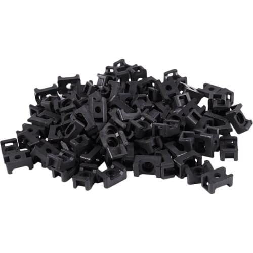 White 4.5mm Width Cable Tie Base Saddle Type Mount Wire Holder 100Pcs CNIM Hot