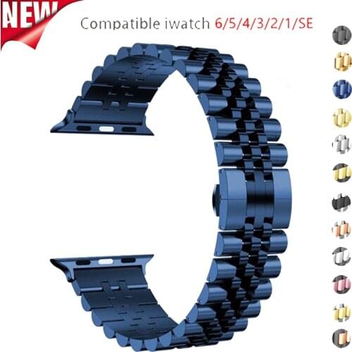 Stainless Steel wristband for Apple Watch 40mm 44mm band sport Bracelet for iWatch 6 5 38 42mm 4 3 strap watchband high quality
