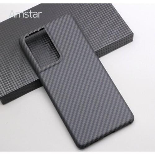 Amstar Real Carbon Fiber Phone Cover for Samsung Galaxy S21 Ultra Plus Ultra-thin Carbon Fiber Hard Case for Samsung S21 Plus