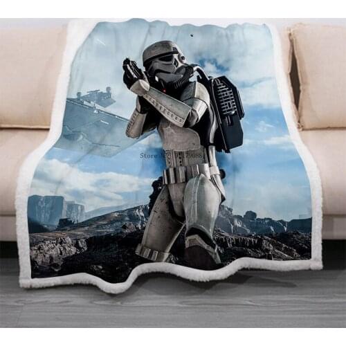 Disney Star Wars Series Patterned Black and White Comfy Soft Blanket Birthday Gift for Boys and Girls Sofa Bedding Home Textiles