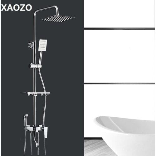 Bathroom Shower Set Head Bath Shower Mixer with Hand Shower Faucet Rainfall Shower Rain Waterfall Brass Shower Faucets Set