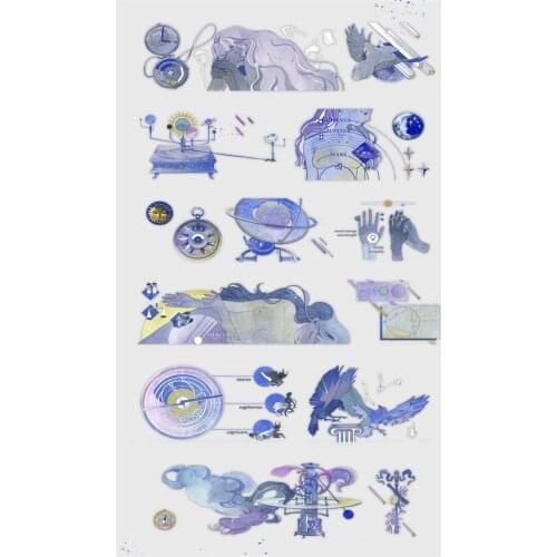 Fairy Poet Girl Washi Masking Tapes for Card Making DIY Scrapbooking Decorative Stickers