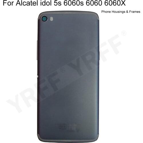 Idol5s Mobile Phone Housings Frames For Alcatel idol 5s 6060s 6060 6060X Battery Back Cover Door Housing Plastic Case