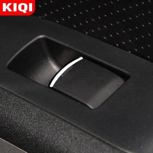 KIQI Interior Car Windows Lifter Buttons Cover Trim Sticker for Nissan Patrol Y61 2012 - 2015 Car-Styling Accessories ABS Chrome