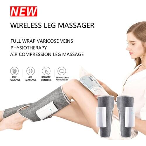 Leg Massager Wireless Air Compression Leg Massage Full Wrap Varicose Veins Physiotherapy Air Wave Leg Pressing Massager Relaxing
