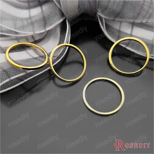 Wholesale Gold color 10mm 14mm 25mm 30mm 40mm 50mm Round Copper Closed Ring Diy Jewelry Findings Accessories (JM6441)