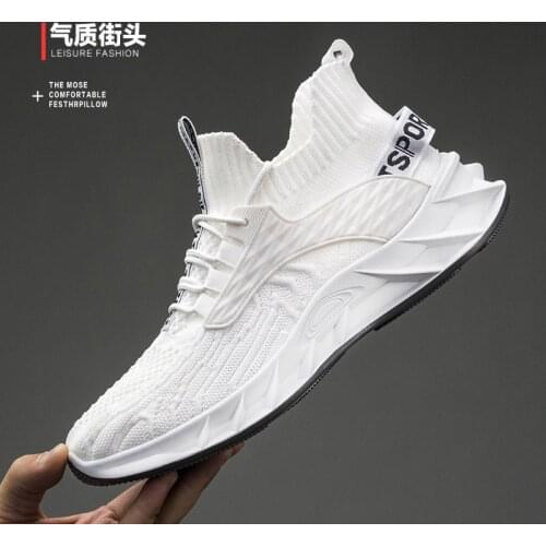 Personalized student fly woven mesh shoes mens summer breathable sports trendy shoes 2021 new autumn trend mens casual shoes