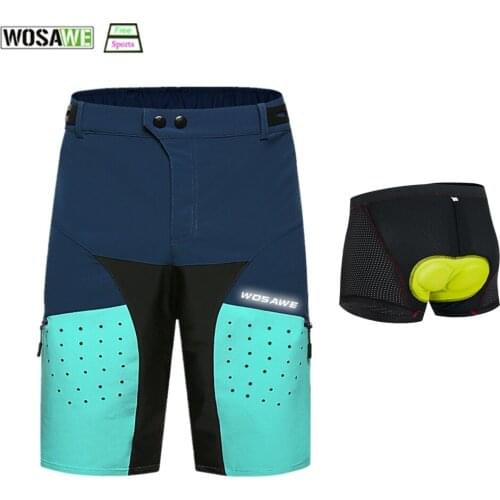 WOSAWE Mens Shorts Breathable Loose Fit For Outdoor Sports Cycling Running MTB Mountain Bicycle Riding Trousers Bike Shorts