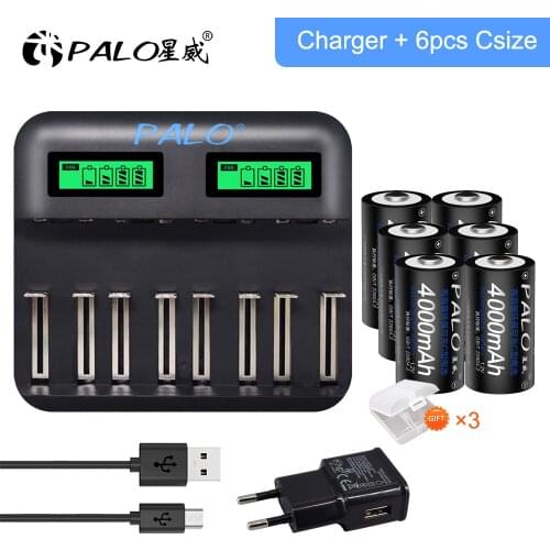 100% New Original C Size Rechargeable Battery Type C 1.2V Ni-MH C Size Battery High Capacity Current NI-MH Rechargeable Batterie