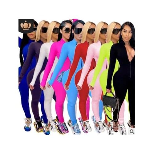 Jumpsuit solid color two-piece leisure sports suit