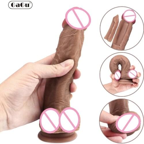 GaGu Huge Skin feeling Realistic Dildo soft Liquid Silicone Big Penis With Suction Cup Sex Toys for Woman Female Masturbation
