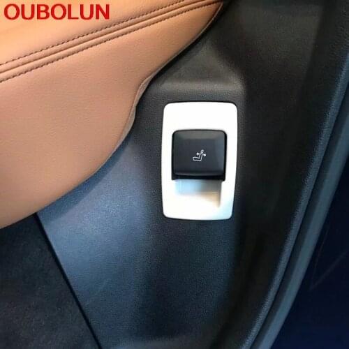 OUBOLUN For BMW X3 G01 2018 2019 Rear Seat Adjust Switch Button Frame Moulding Styling Cover Trim Interior Accessories ABS